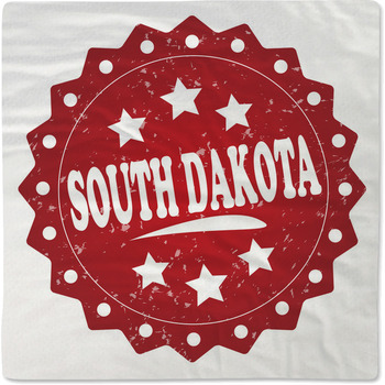 South Dakota Grunge Stamp Baby Blanket