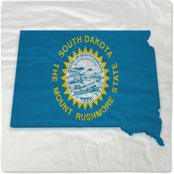 South Dakota Map 3d Shape Baby Blanket
