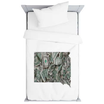 South Dakota State Map Outline With Toddler Duvet