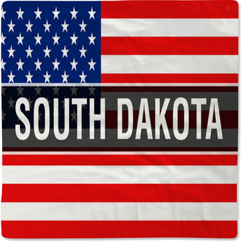 South Dakota State On A Usa Flag 3d United Baby Blanket