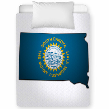 South Dakota State With Flag Toddler Comforter