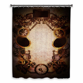 Sp Border Grunge 2 Custom Size Shower Curtain