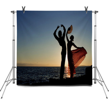 Spanish Dancers In Spain Fleece Backdrop