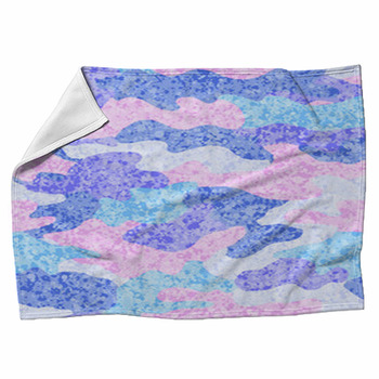 Speckled Abstract Camo Pattern Fleece Blanket