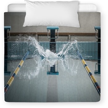 Splashes After Swimmers Jump In A Toddler Comforter