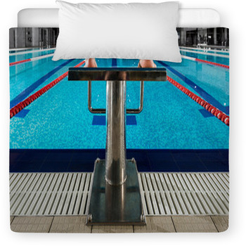 Sport Block Competition Man Swimmer Toddler Comforter