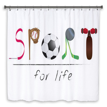 Sport For Life Custom Size Shower Curtain