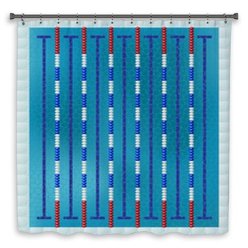 Sport Swimming Pool Shower Curtain