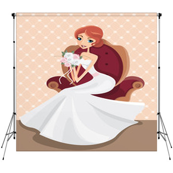 Sposa In Posa Per Una Foto Custom Size Backdrop