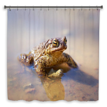 Spring Brown Frog Custom Size Shower Curtain