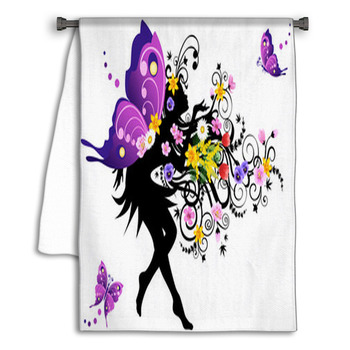 Spring Fairy With Colorful Wings Towel
