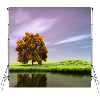 Spring Landscape Fleece Backdrop