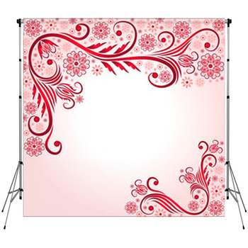 Spring Pink Frame Fleece Backdrop