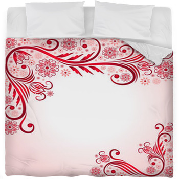 Spring Pink Frame Fleece Bed Blanket