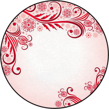 Spring Pink Frame Round Rug