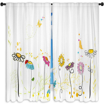 Daisy Window Curtains Ds Black, Daisy Shower Curtain Anthropologie