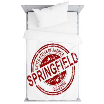 Springfield Missouri Stamp With White Toddler Duvet