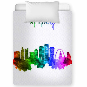 St Louis Missouri Skyline Portrait Toddler Comforter
