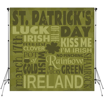 St. Patrick's Day Greeting Card Fleece Backdrop