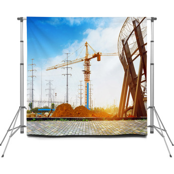 Stadium Construction Site Custom Size Backdrop