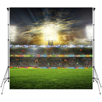 Stadium With Fans Custom Size Backdrop