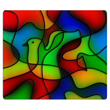 Stained Glass Dove Area Rug
