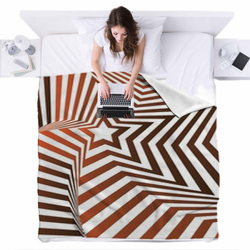 Star Optical Illusion Fleece Bed Blanket