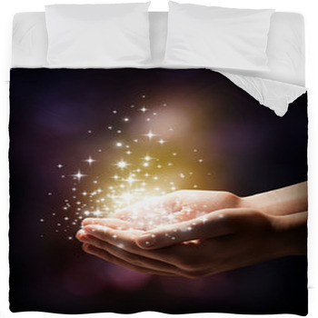 Stardust And Magic In Your Hands Fleece Bed Blanket