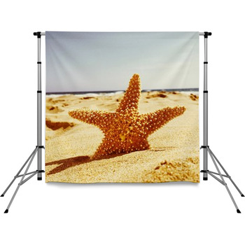 Starfish Pole Pocket Backdrop