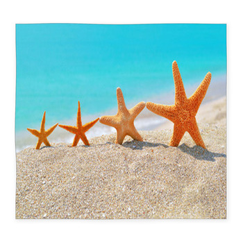 Starfishes On The Beach Custom Size Floor Mat