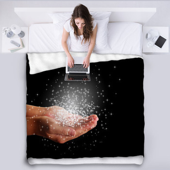 Stars And Magic In Your Hands Fleece Blanket