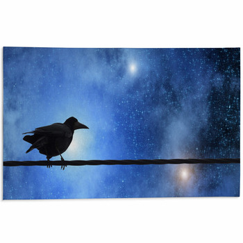 Stars And Tree With A Raven On It. Stars And Area Rug