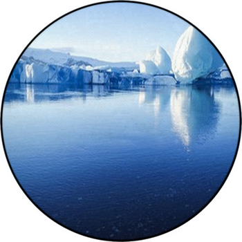 Start Winter At Glacier Lagoon  In Iceland Round Rug
