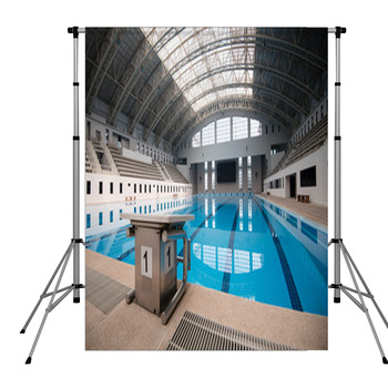 Starting Block No 1 In An Empty Pole Pocket Backdrop