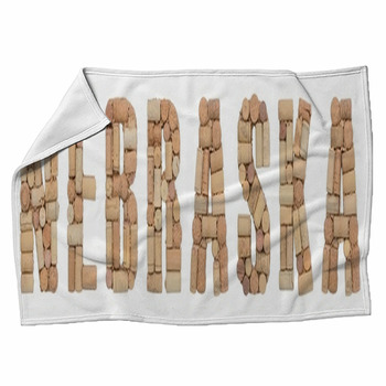 State Nebraska Of Usa Made Of Wine Corks Fleece Blanket