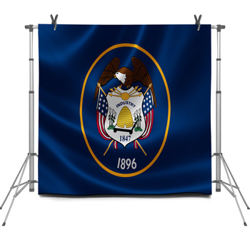 State Of Utah Flag Fleece Backdrop
