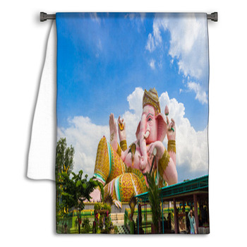 Statue Of Ganesha In Thailand Temple Towel