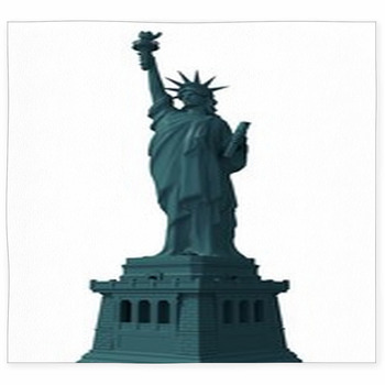 Statue Of Liberty Isolated 3D Custom Size Floor Mat