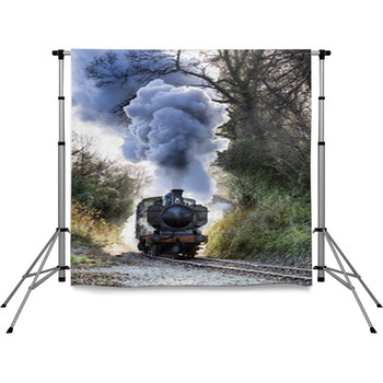 Steam Train Pole Pocket Backdrop