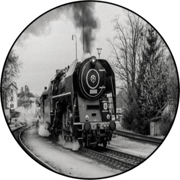 Steam Train Round Rug