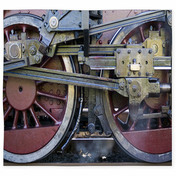 Steam Train Wheels Detail Custom Size Floor Mat