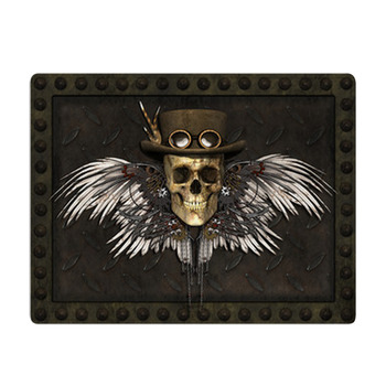 Steampunk Skull Bath Mat