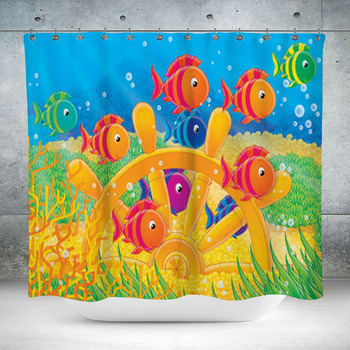 Steering Wheel Custom Size Shower Curtain