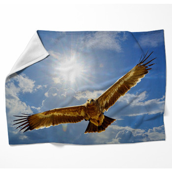 Steppe Eagle Woven Throw Blanket