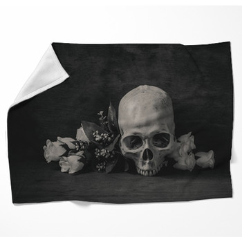 Still Life Black And White Woven Throw Blanket