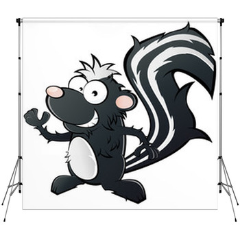 Stinktier Cartoon Lustig Custom Size Backdrop