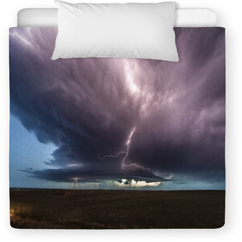 Storm And Lightnings At Dusk Toddler Duvet