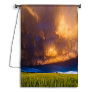 Stormy Sunset In The Plains Towel