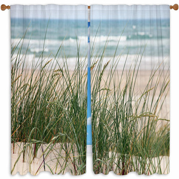 Strand In Norddänemark Custom Size Window Curtain