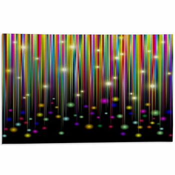 Strisce Colori E Luci-Bright Colors And Glitter  Area Rug